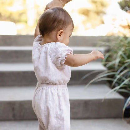 Pointelle Organic Girl Jumpsuit