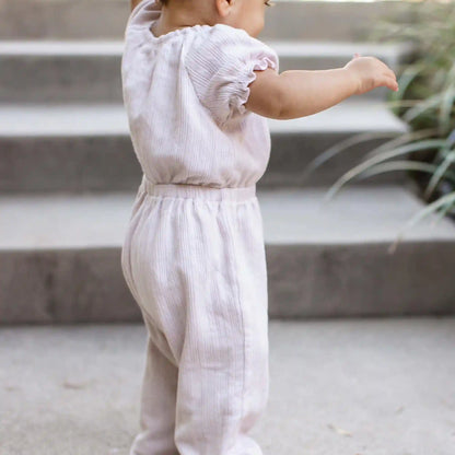 Pointelle Organic Girl Jumpsuit