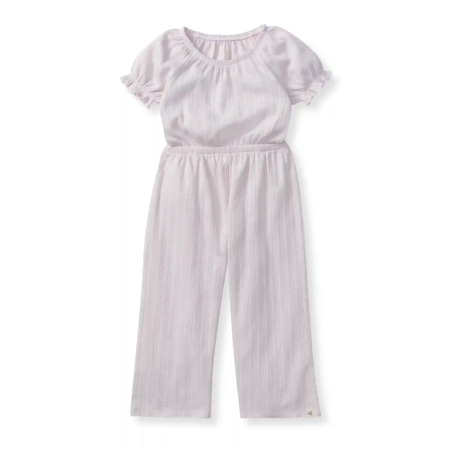 Pointelle Organic Girl Jumpsuit
