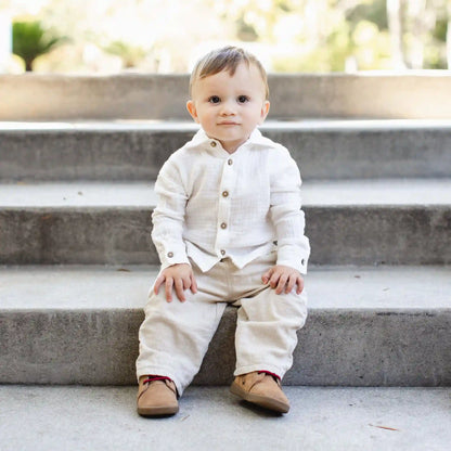 Button Down Boy Shirt & Pants Set