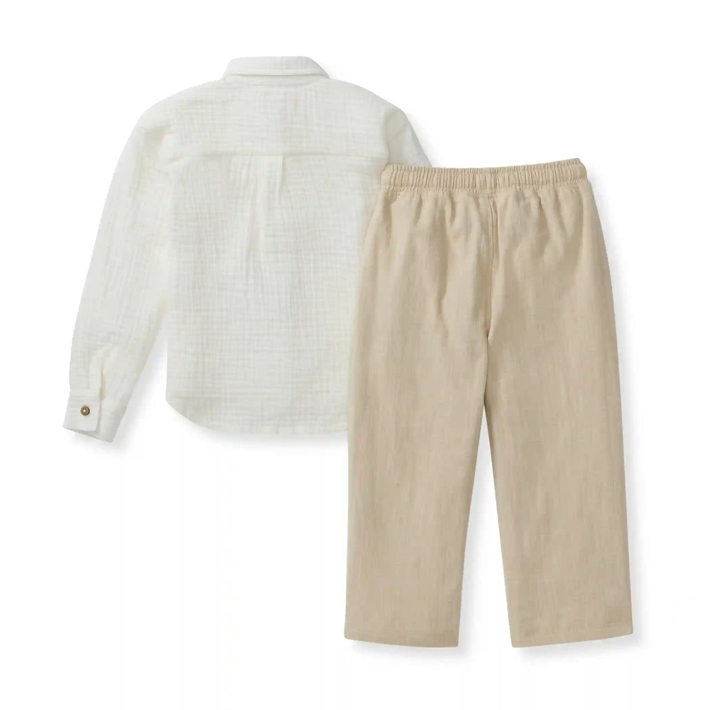 Button Down Boy Shirt & Pants Set