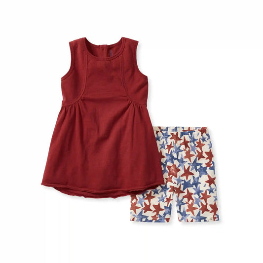 American Stars Tunic & Shorts Set