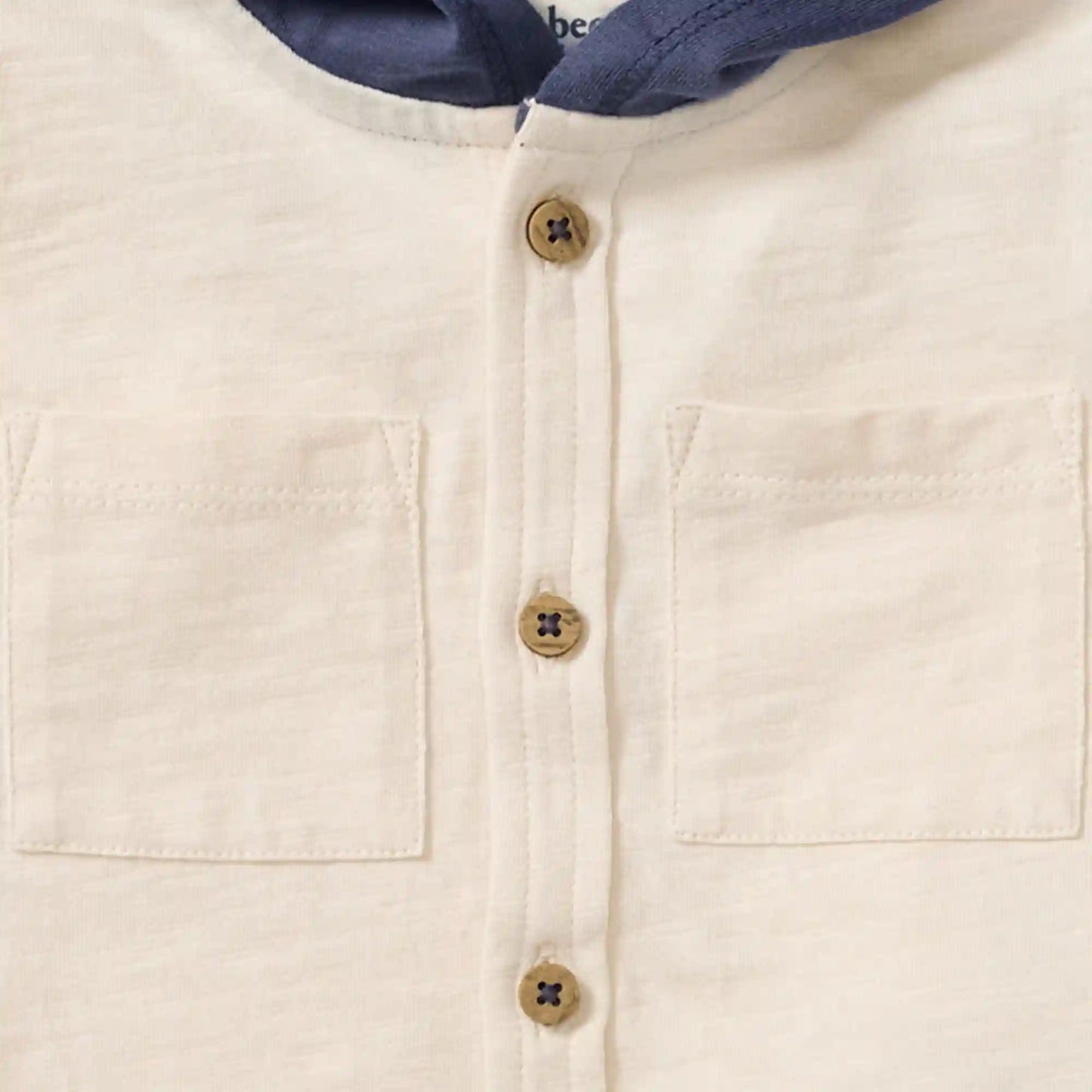 Organic Boy Slub Hooded Sleeveless Shirt & Shorts Set