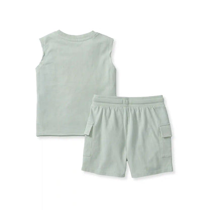 Acid Wash Boy Tee & Shorts Set