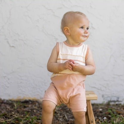 Basic Stripe Baby Boy Romper Set 2-Pack - Sweet Maple