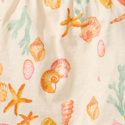 Starfish & Shells Organic Girl Romper