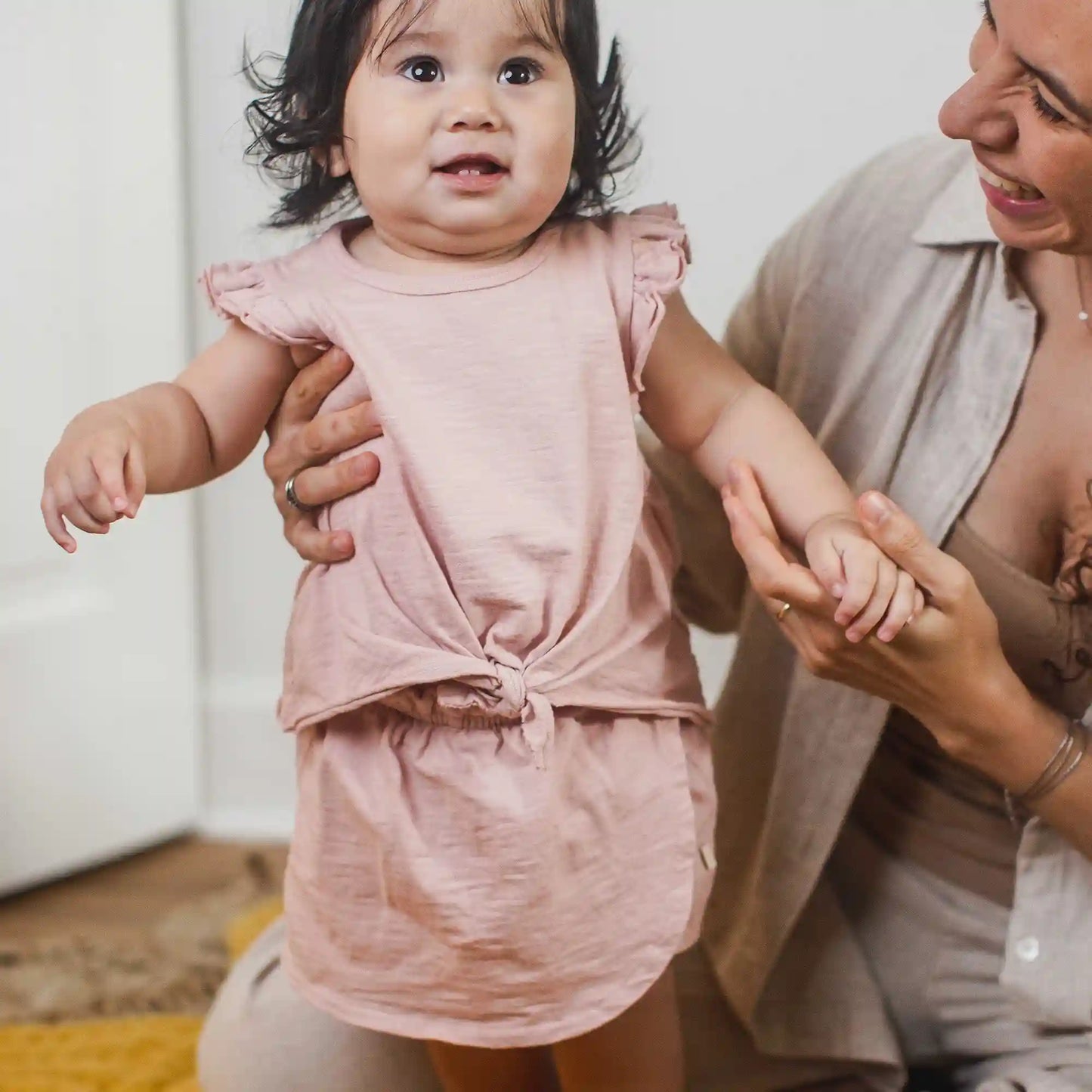 Organic Girl Slub Tee & Shorts Set