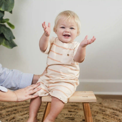 Basic Stripe Boy Tee & Shorts Set