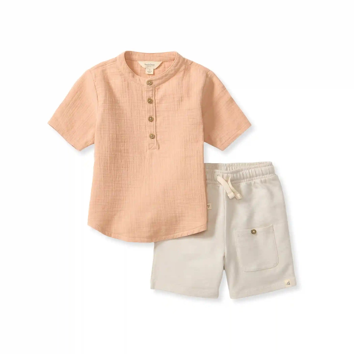 Muslin Boy Shirt & Shorts Set