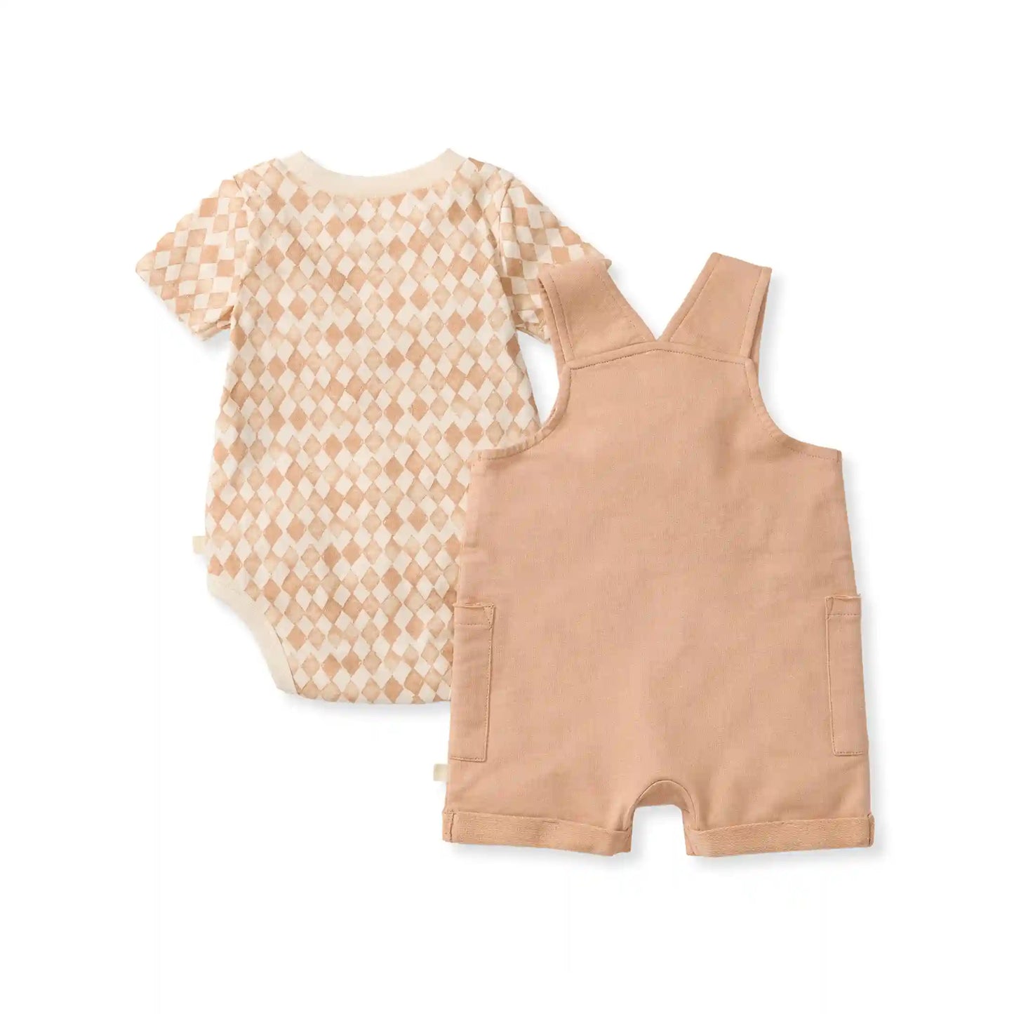 Diamond Tile Baby Boy Romper & Bodysuit Set