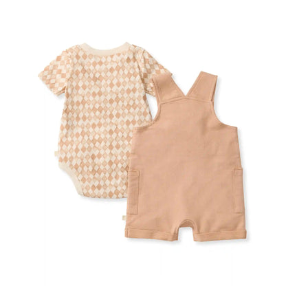 Diamond Tile Baby Boy Romper & Bodysuit Set