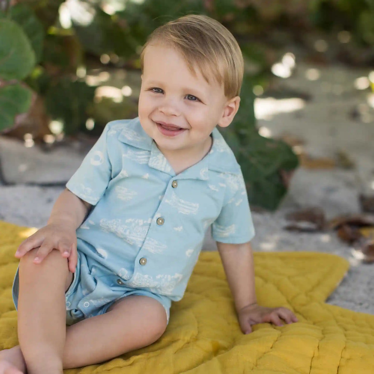 Port Town Organic Baby Boy Romper