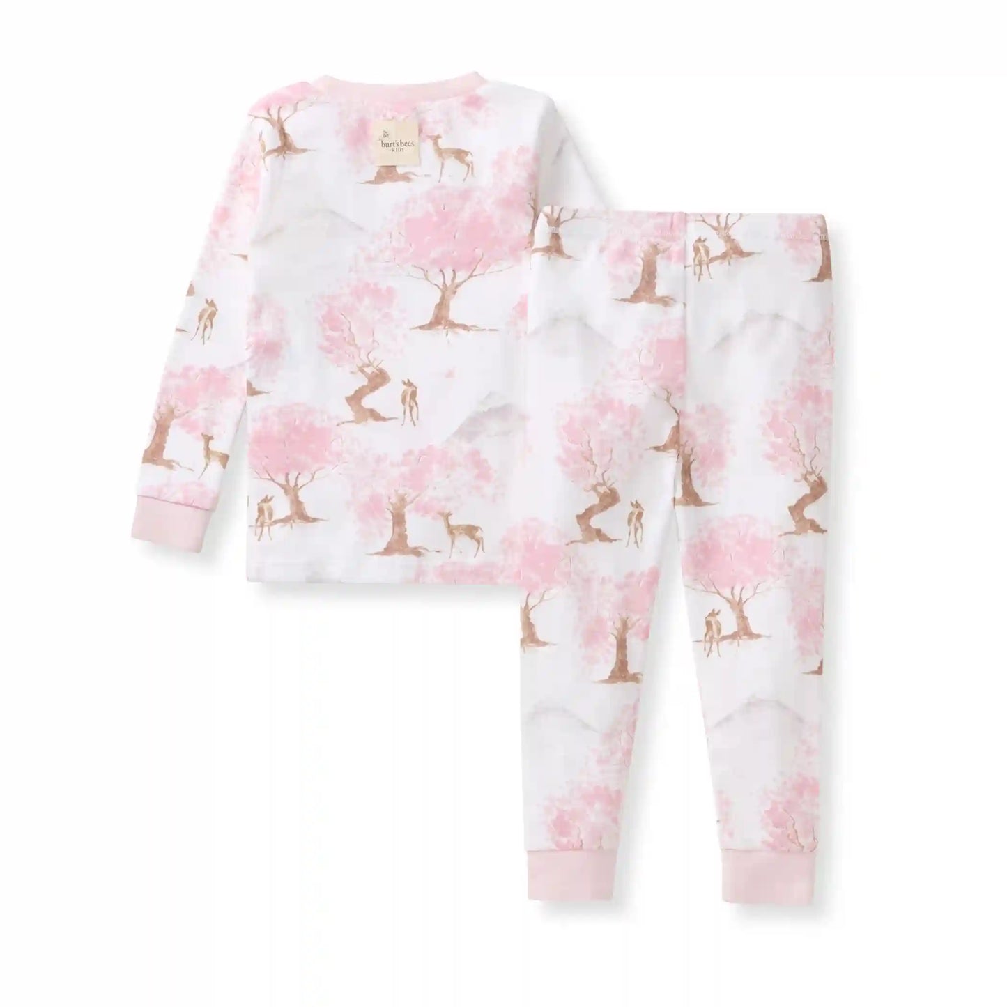 Cherry Blossom Tree Organic Cotton Two-Piece Pajamas
