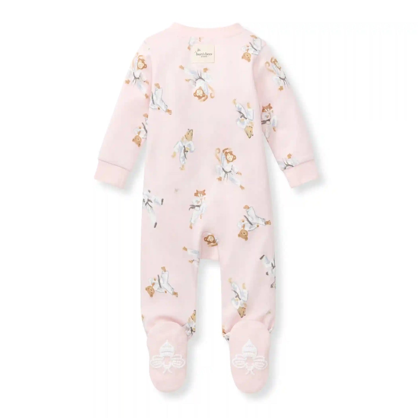 Karate Creatures Organic Cotton Sleep & Play - Chalky Pink