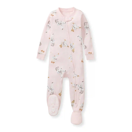 Karate Creatures Organic Cotton Sleeper - Chalky Pink