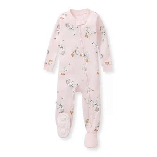 Karate Creatures Organic Cotton Sleeper - Chalky Pink