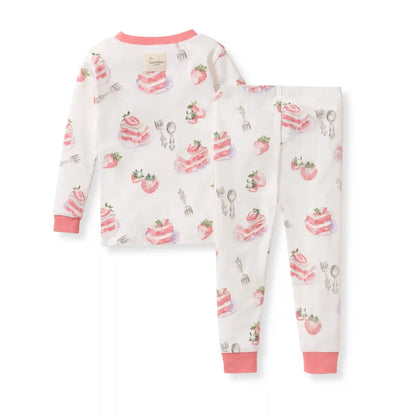 Strawberry Cakes Organic Cotton Two-Piece Pajamas