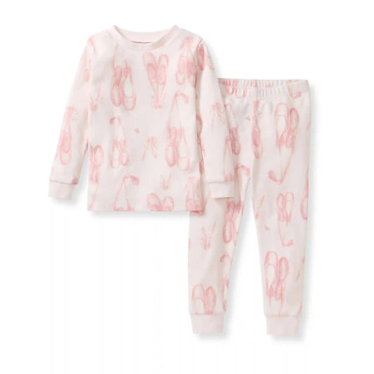 Ballet Slippers Organic Cotton Two-Piece Pajamas