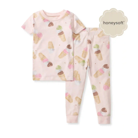 Ice Cream Cone Honeysoft™ Lyocell Two-Piece Pajamas