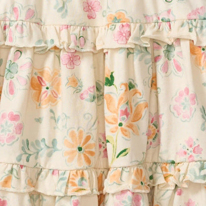 Mediterranean Floral Organic Dress