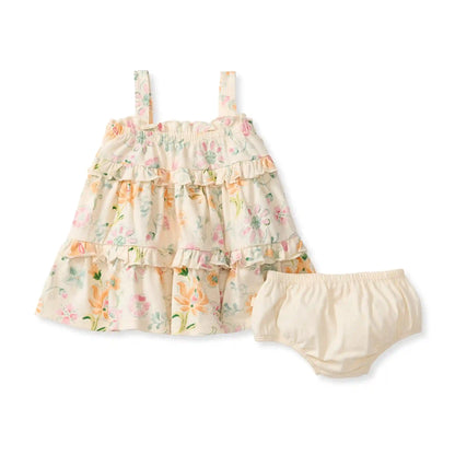Mediterranean Floral Organic Dress