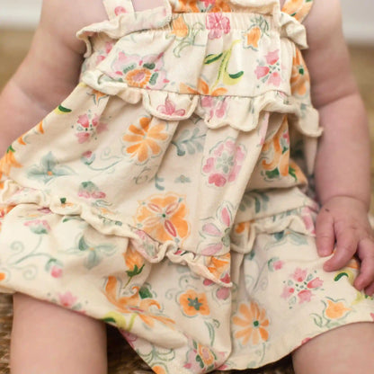 Mediterranean Floral Organic Dress