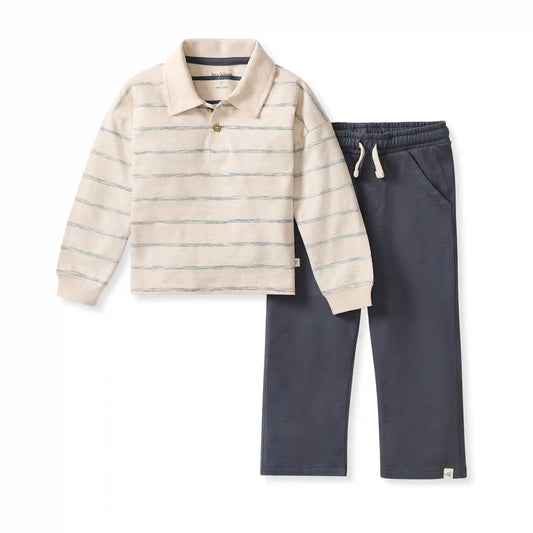 Organic Cotton Polo Tee & Pants Set