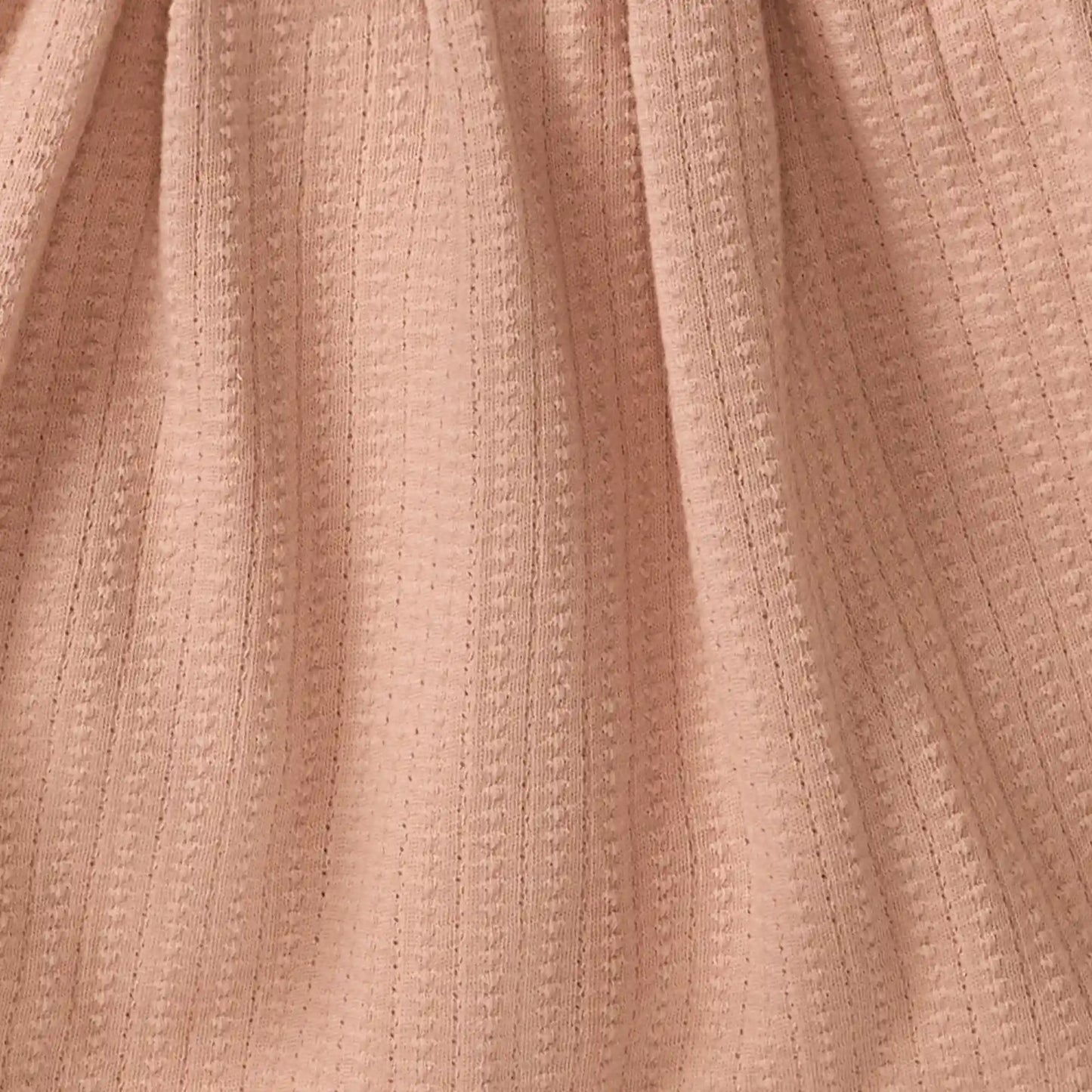 Dotted Rib Pink Dress & Shirt Set