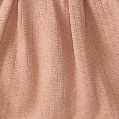 Dotted Rib Pink Dress & Shirt Set