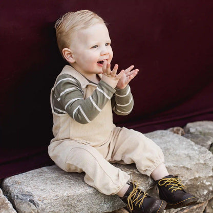 Organic Baby Boy Knit Corduroy Jumpsuit