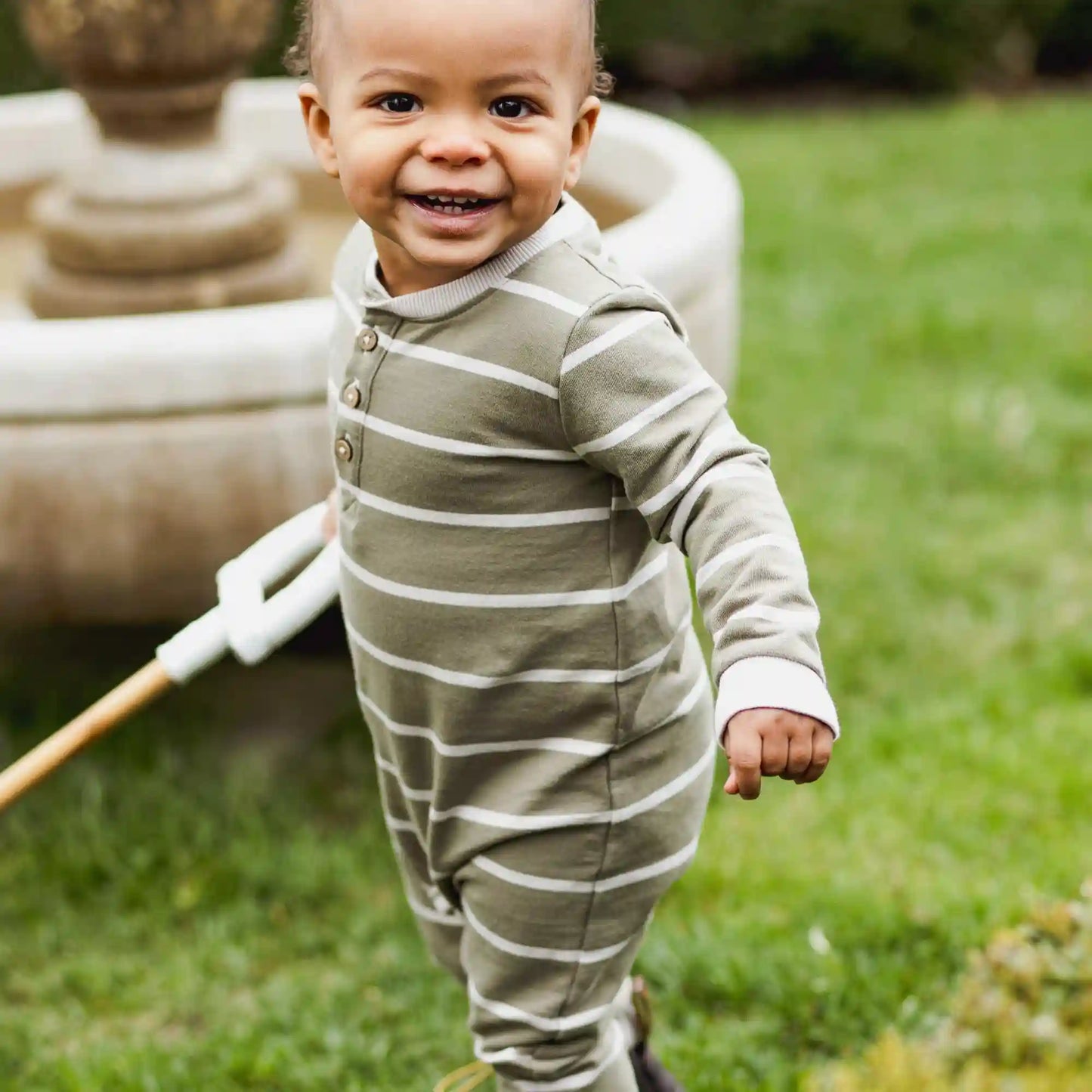 Henley Organic Baby Boy Jumpsuit