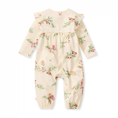 Winter Birds Girls Jumpsuit