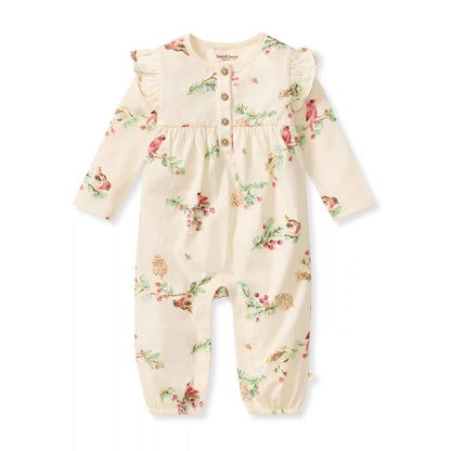 Winter Birds Girls Jumpsuit