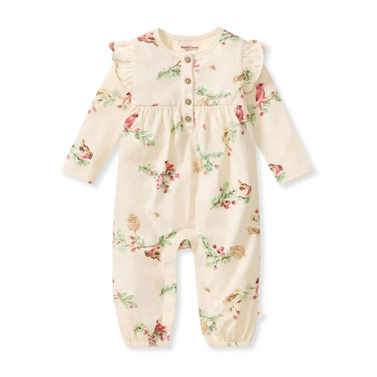 Winter Birds Girls Jumpsuit