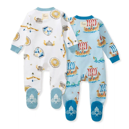 Nordic Hero & Viking Ships Organic Cotton Sleep & Play 2 Pack