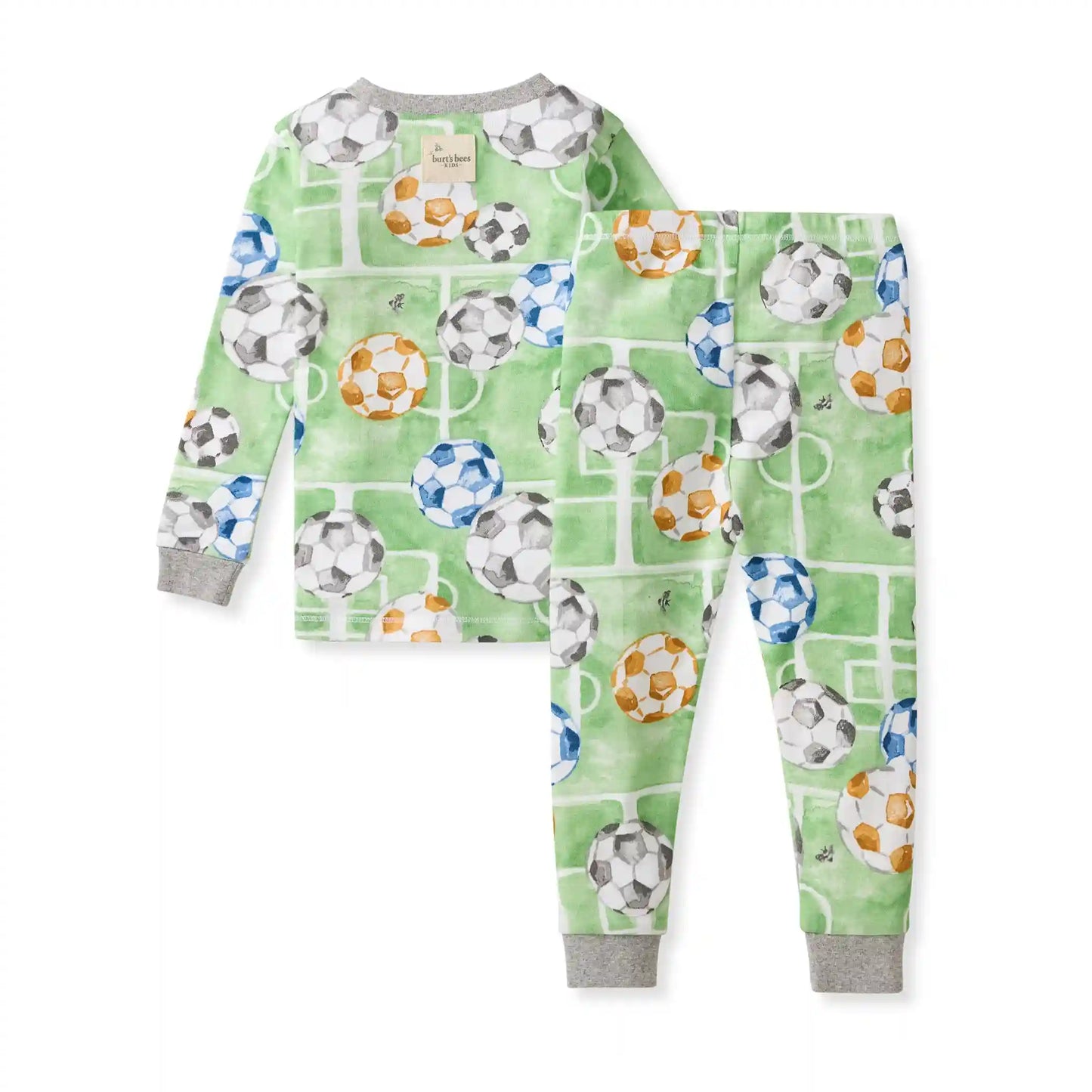 Soccer Field Organic Cotton Two-Piece Pajamas