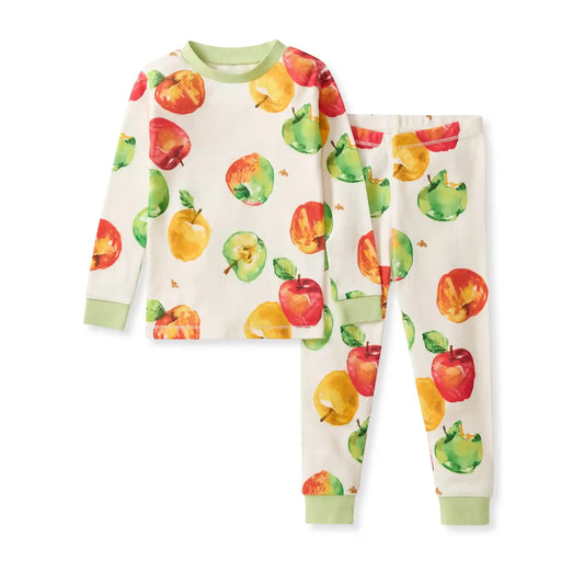 Apple Picking Organic Cotton Two-Piece Pajamas