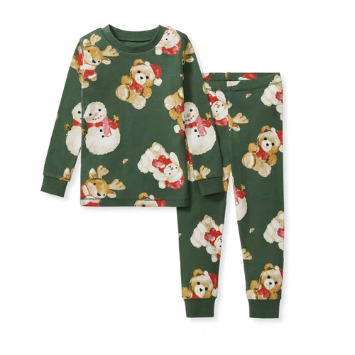 Cuddly Christmas Organic Cotton Two-Piece Pajamas