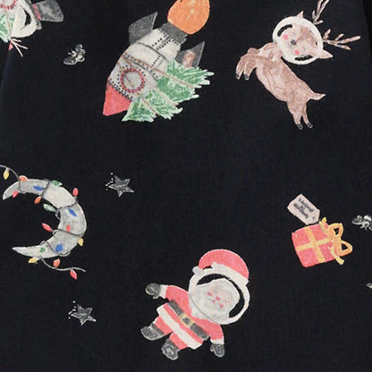 Christmas In The Cosmos Organic Cotton Two-Piece Pajamas
