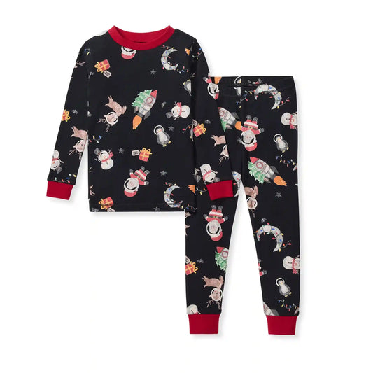 Christmas In The Cosmos Organic Cotton Two-Piece Pajamas