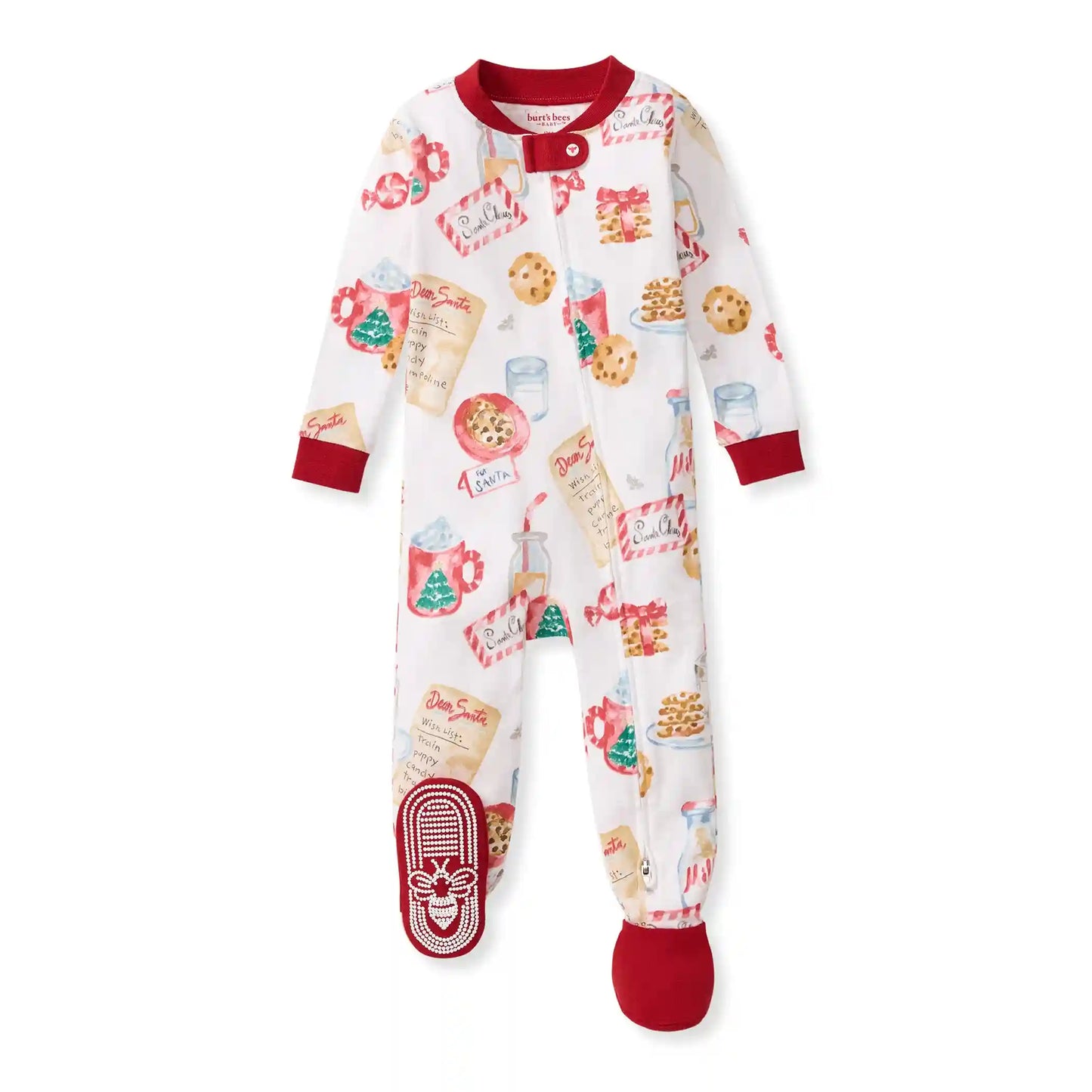 Cookies For Santa Family Matching Organic Cotton Sleeper Footed