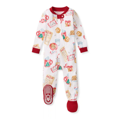 Cookies For Santa Family Matching Organic Cotton Sleeper Footed