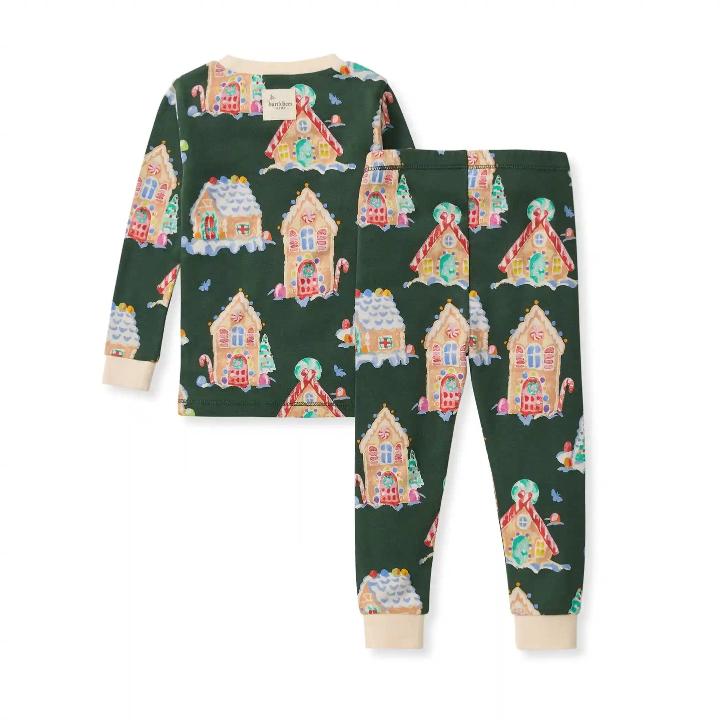 Gingerbread Houses Family Matching Organic Cotton Two-Piece Pajamas
