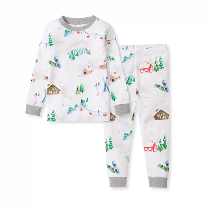 Ski Slopes Family Matching Organic Cotton Two-Piece Pajamas