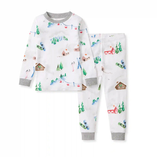 Ski Slopes Family Matching Organic Cotton Two-Piece Pajamas