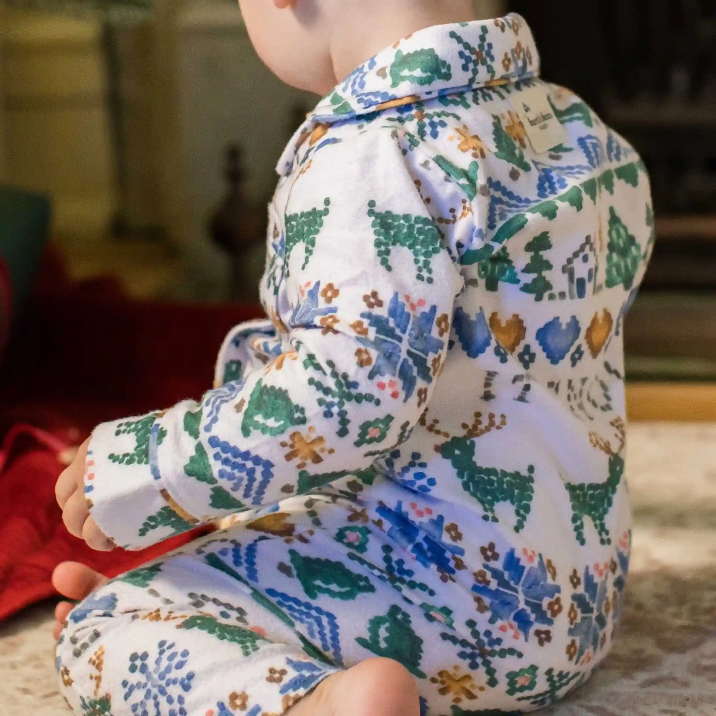 Let It Snow Flannel Family Matching Kids Nightgown