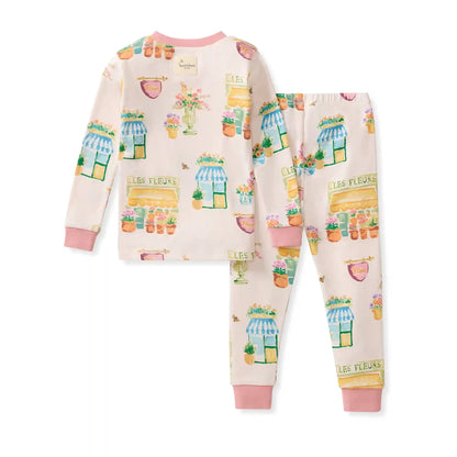 Les Fleurs Organic Cotton Two-Piece Pajamas