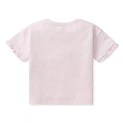 Drop Shoulder Ruffle T-Shirt