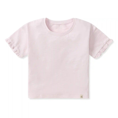 Drop Shoulder Ruffle T-Shirt