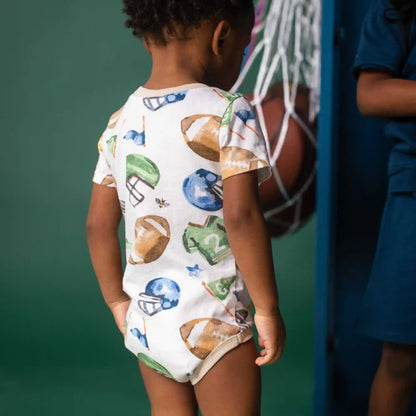 3-Pack Field Goal & Soccer Field Baby Boy Bodysuits